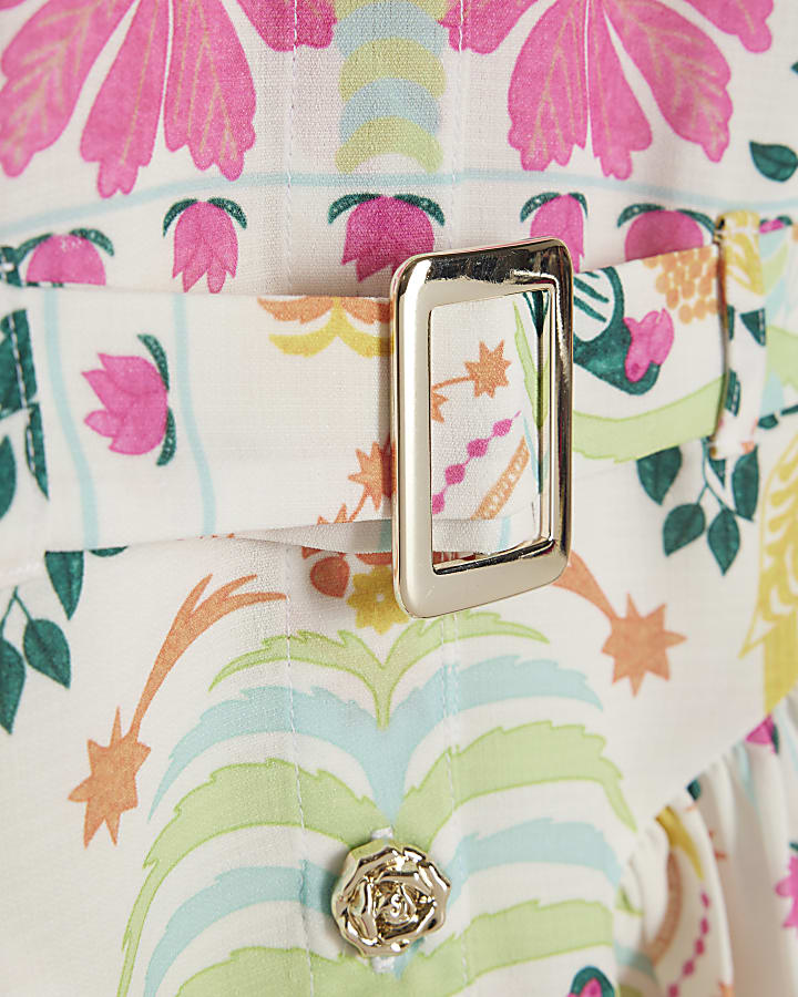 Mini Girls Pink Parrot Shirt Dress