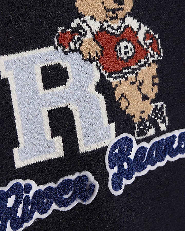 Mini Boys Navy Clubhouse Bear Sweatshirt