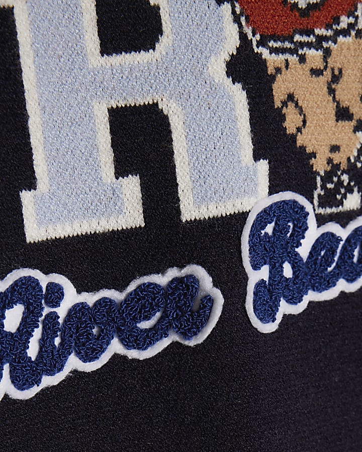 Mini Boys Navy Clubhouse Bear Sweatshirt