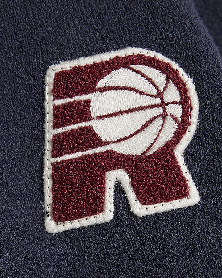 Boys Navy R Basketball Boucle Jumper