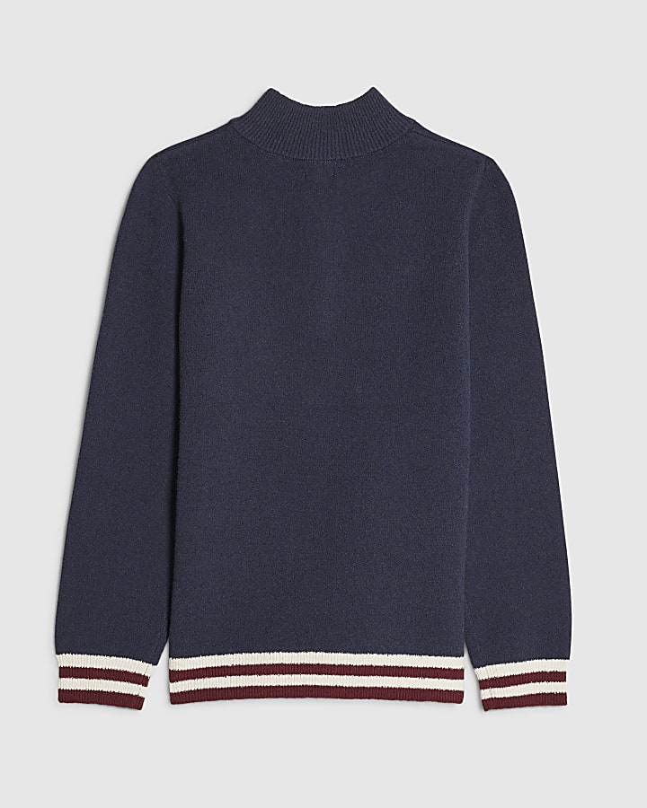 Boys Navy R Basketball Boucle Jumper