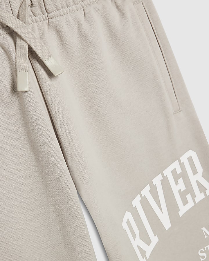 Boys Beige RI Funnel Sweatshirt Set