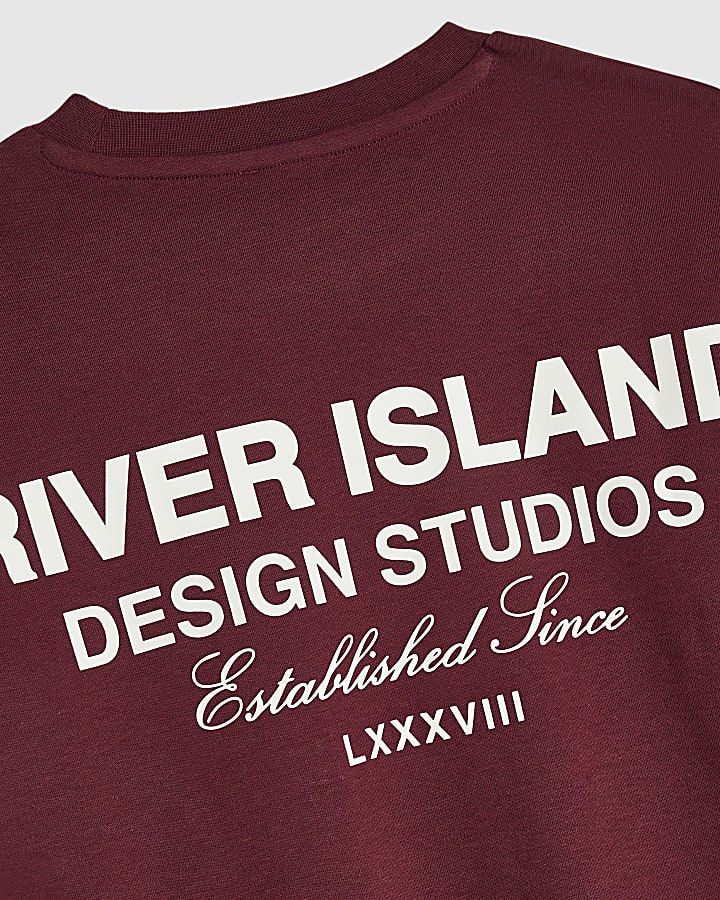 Boys Burgundy RI T-Shirt Pack Of 2