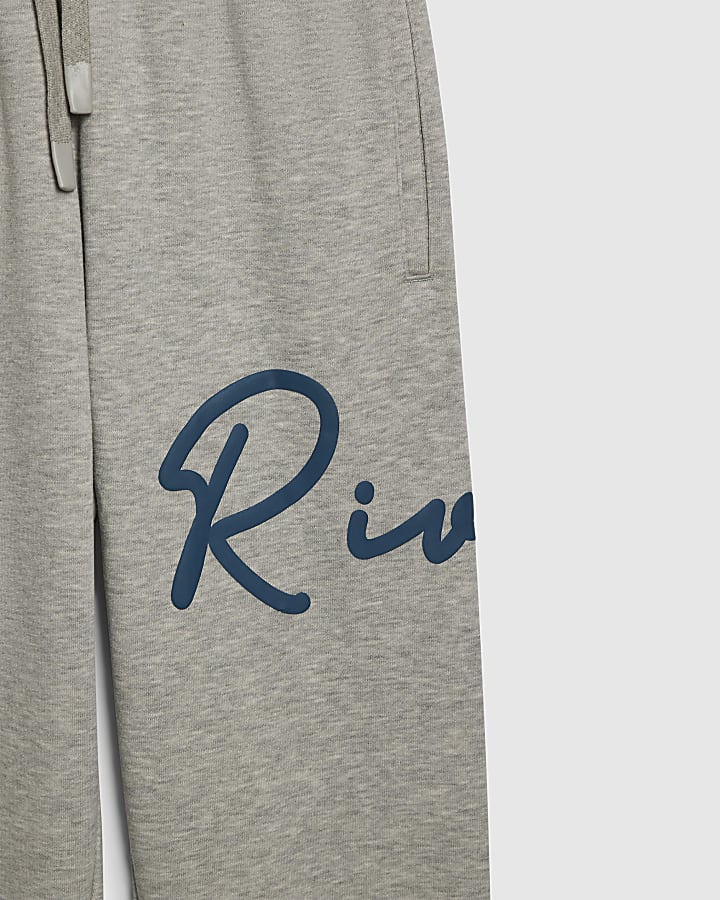 Boys Grey Ri Branded Hoodie Set