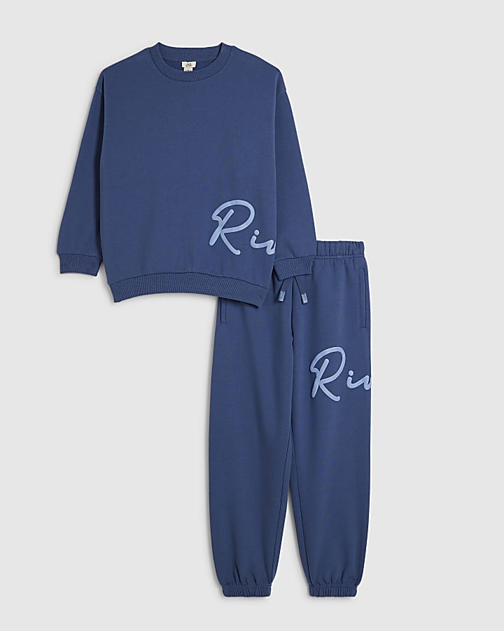 Boys Blue RI Branded Sweatshirt Set