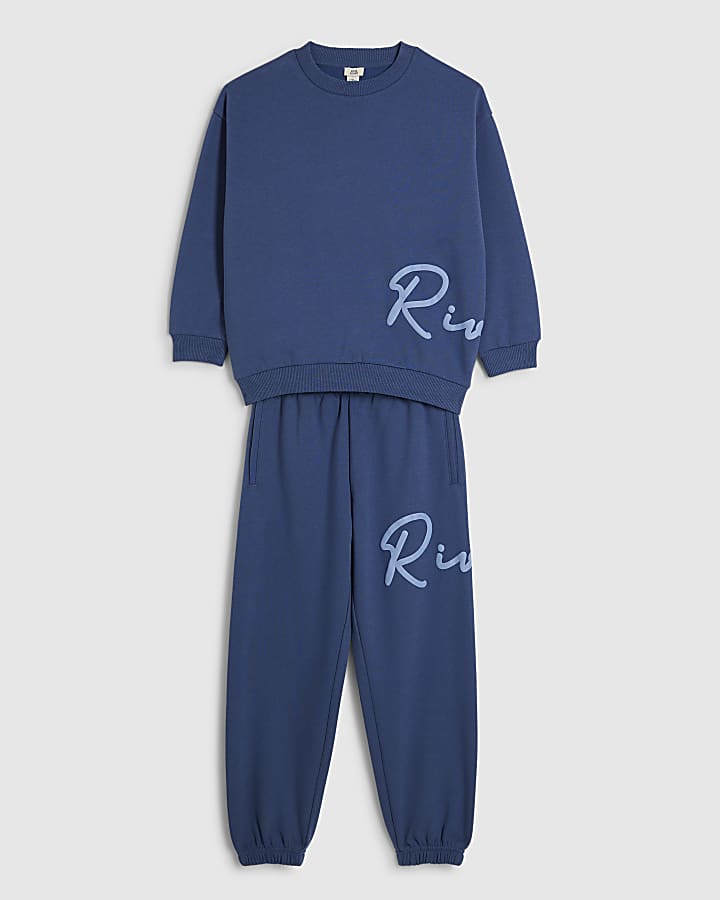 Boys Blue RI Branded Sweatshirt Set