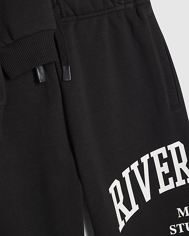 Boys Black RI Funnel Sweatshirt Set