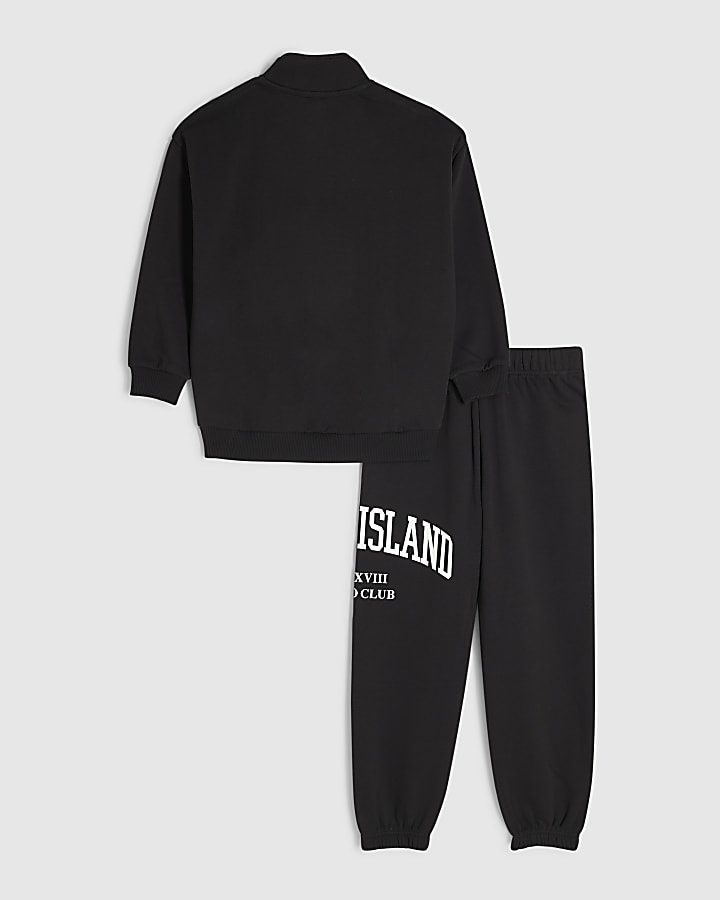 Boys Black RI Funnel Sweatshirt Set
