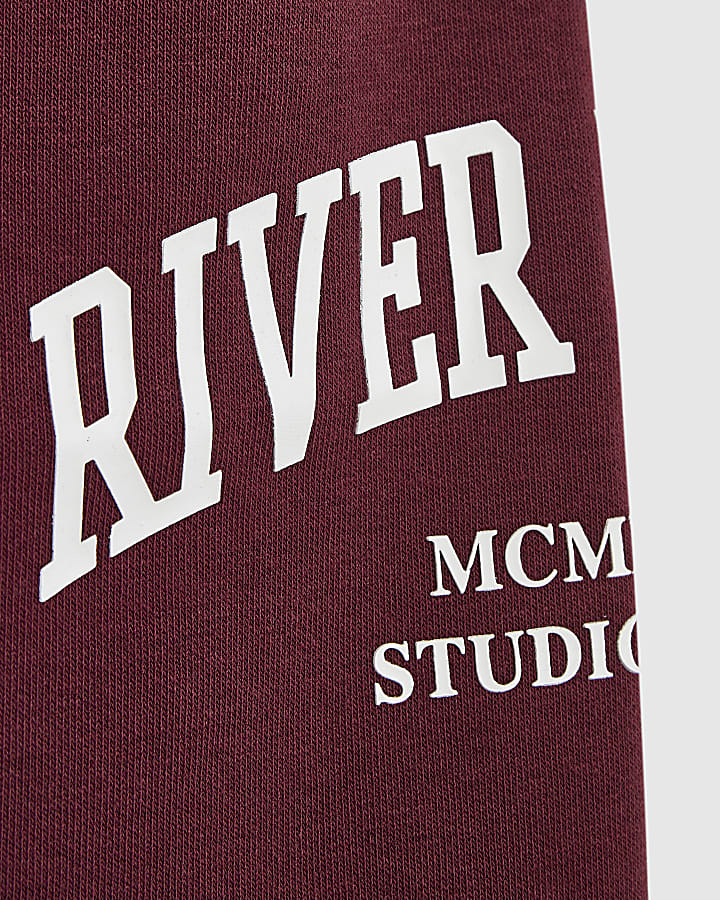 Mini Boys Burgundy RI Hoodie Set