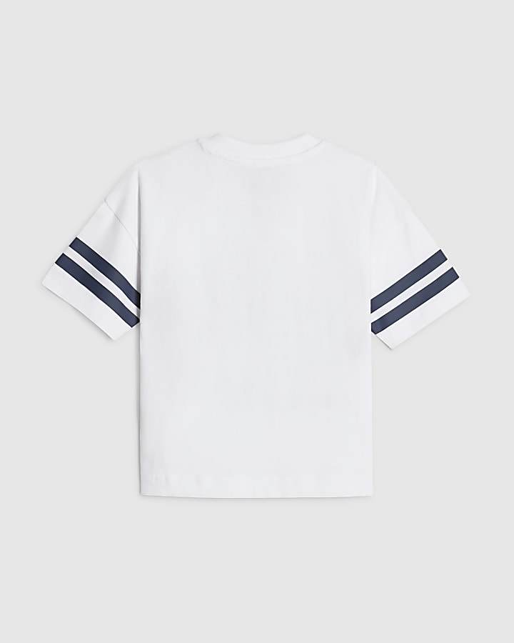 Mini Boys White NY Bulldog T-shirt