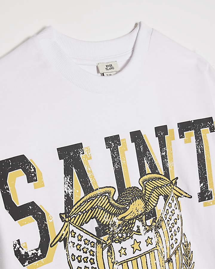 Boys White Club House Saint T-Shirt