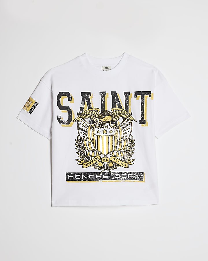 Boys White Club House Saint T-Shirt