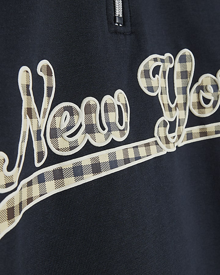 Boys Navy New York Striped Sweatshirt