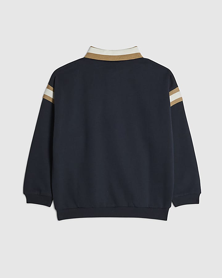 Boys Navy New York Striped Sweatshirt