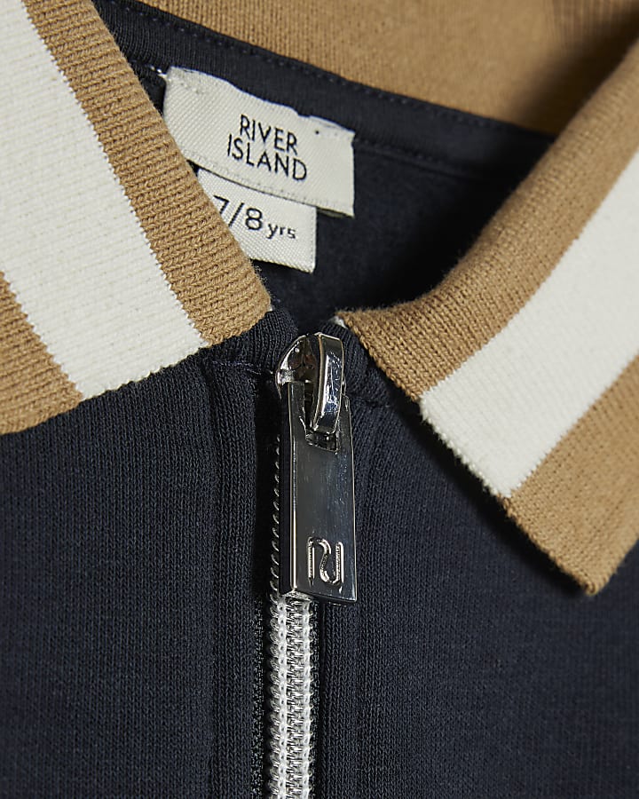 Boys Navy New York Striped Sweatshirt