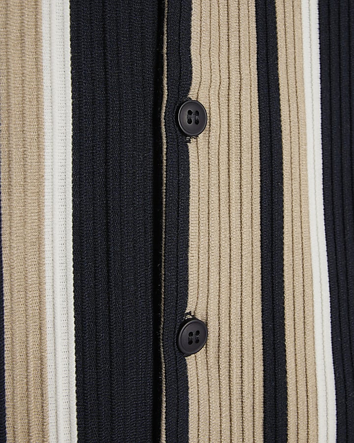 Boys Navy Stripe Shorts Set