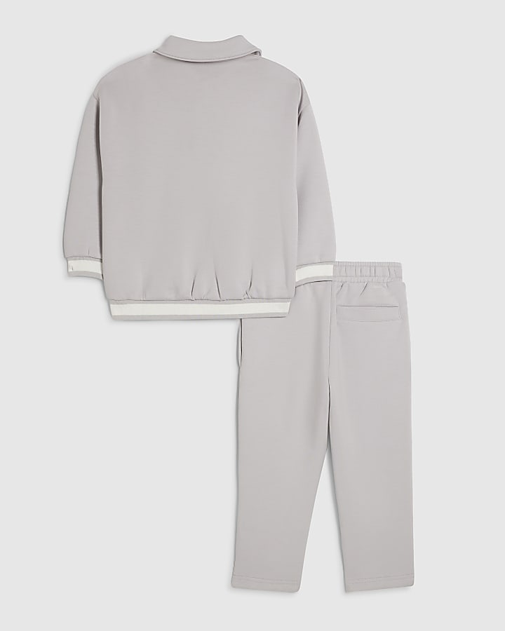 Mini Boys Grey Sweatshirt 2 Piece Set