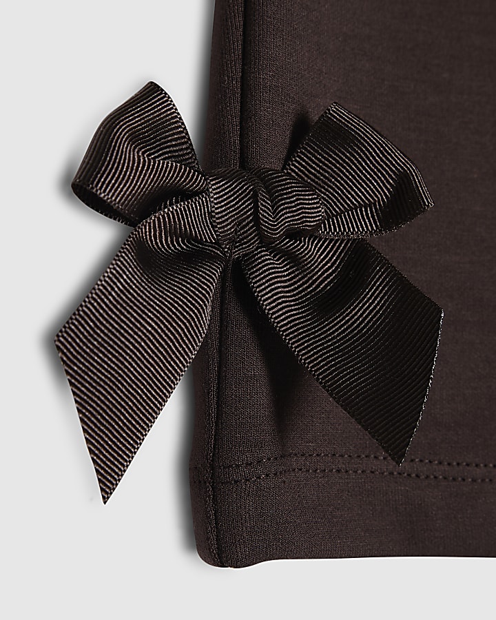 Girls Brown Premium Bow Shorts