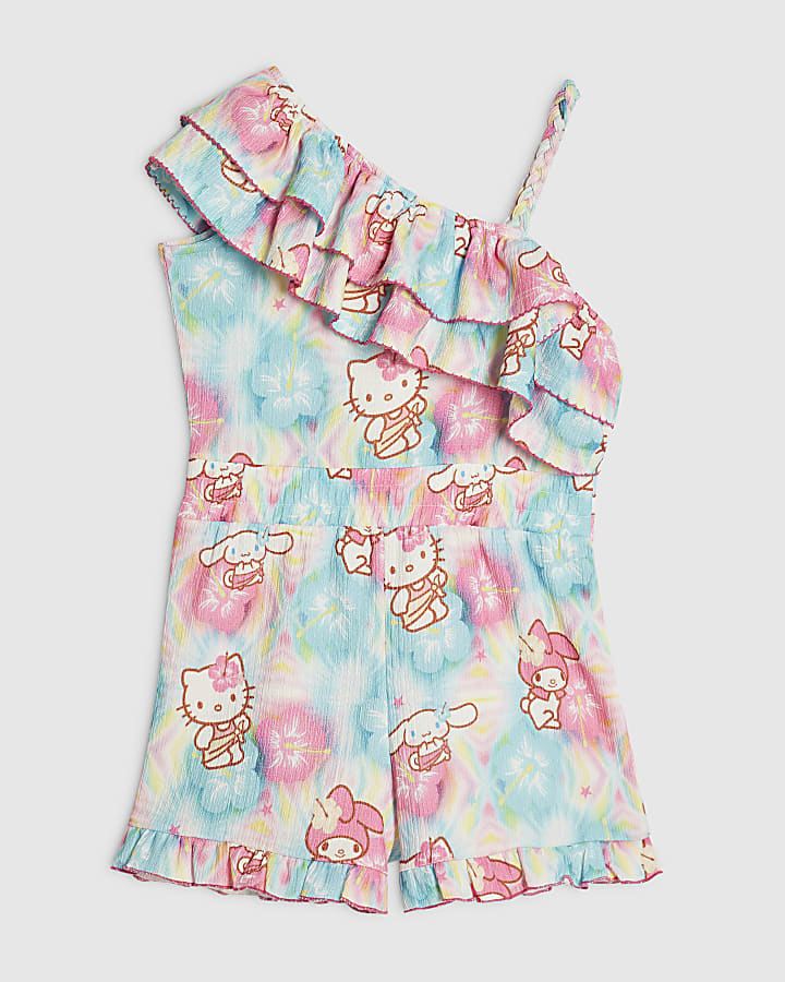 Girls Blue Hello Kitty & Friends Playsuit