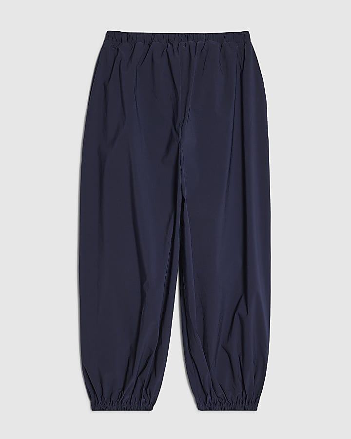 Girls Navy Balloon Leg Trousers