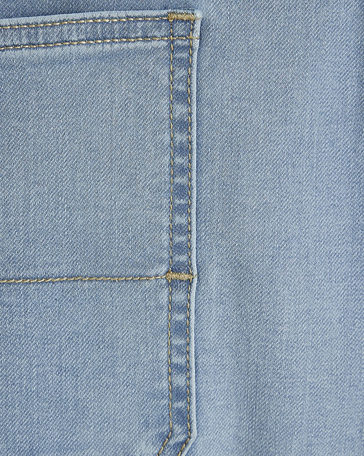 Boys Blue Loose Cuffed Cargo jeans