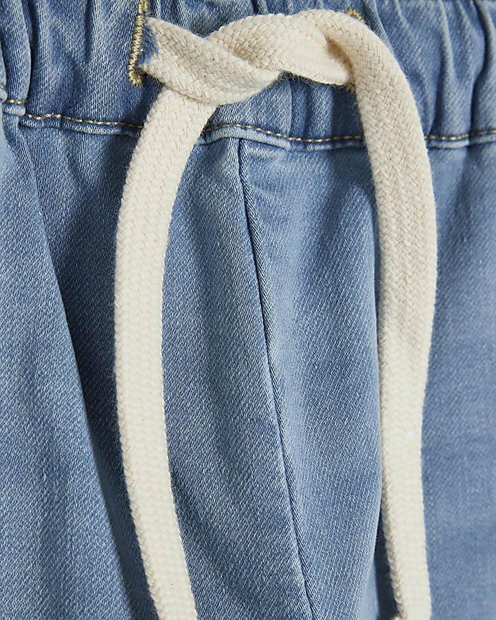 Boys Blue Loose Cuffed Cargo jeans