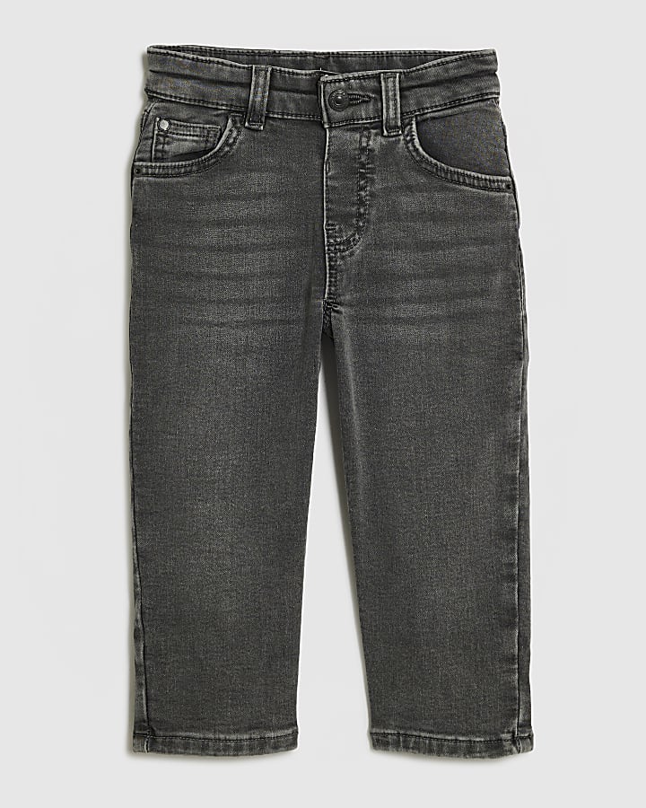 Mini Boys Grey Loose Fit Jeans