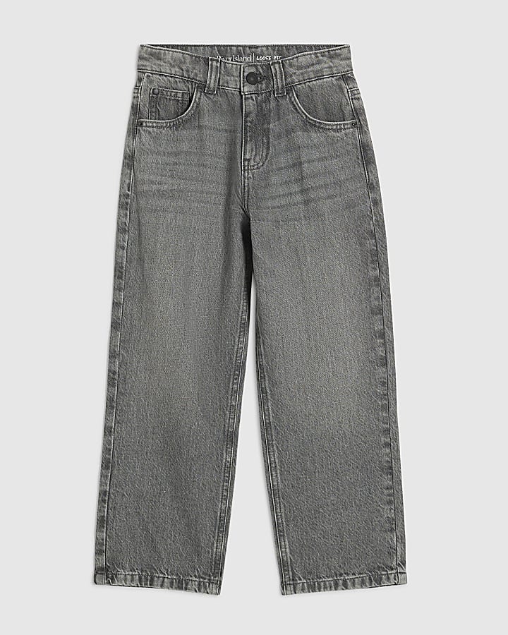 Boys Grey Loose Fit Jeans