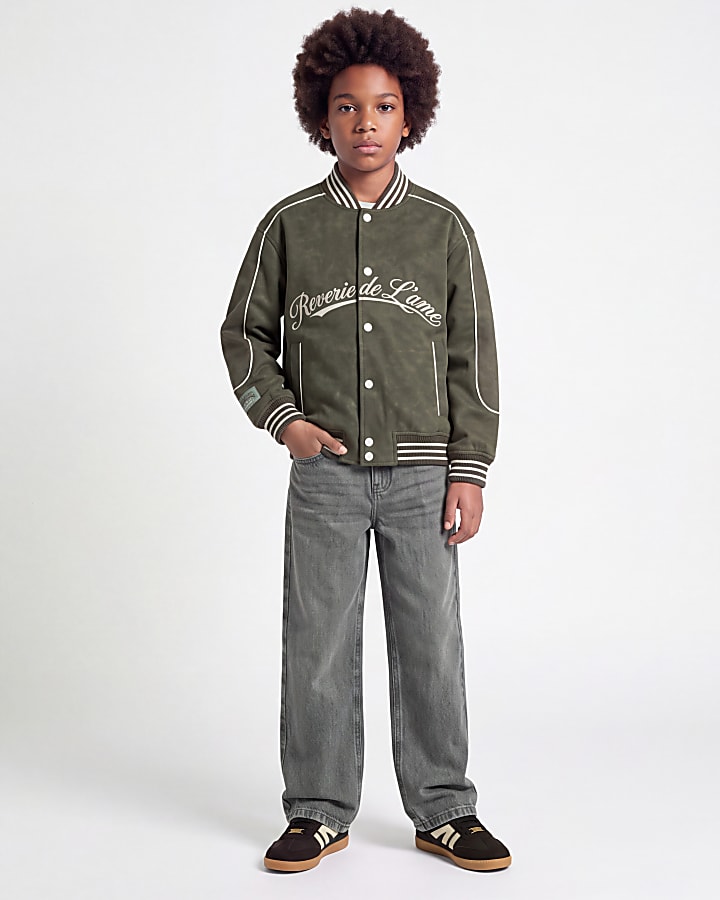 Boys Grey Loose Fit Jeans