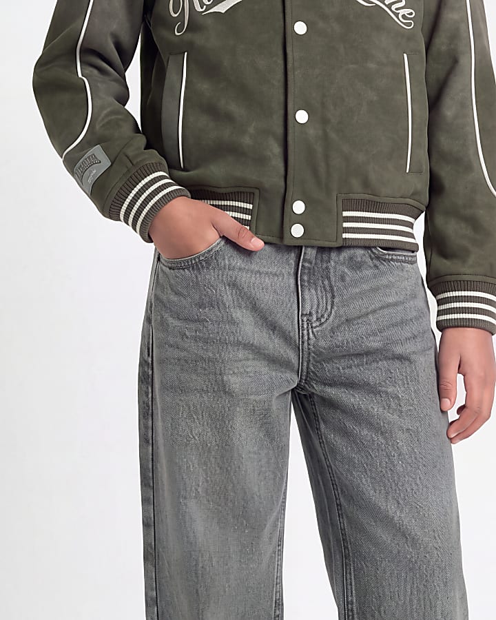 Boys Grey Loose Fit Jeans