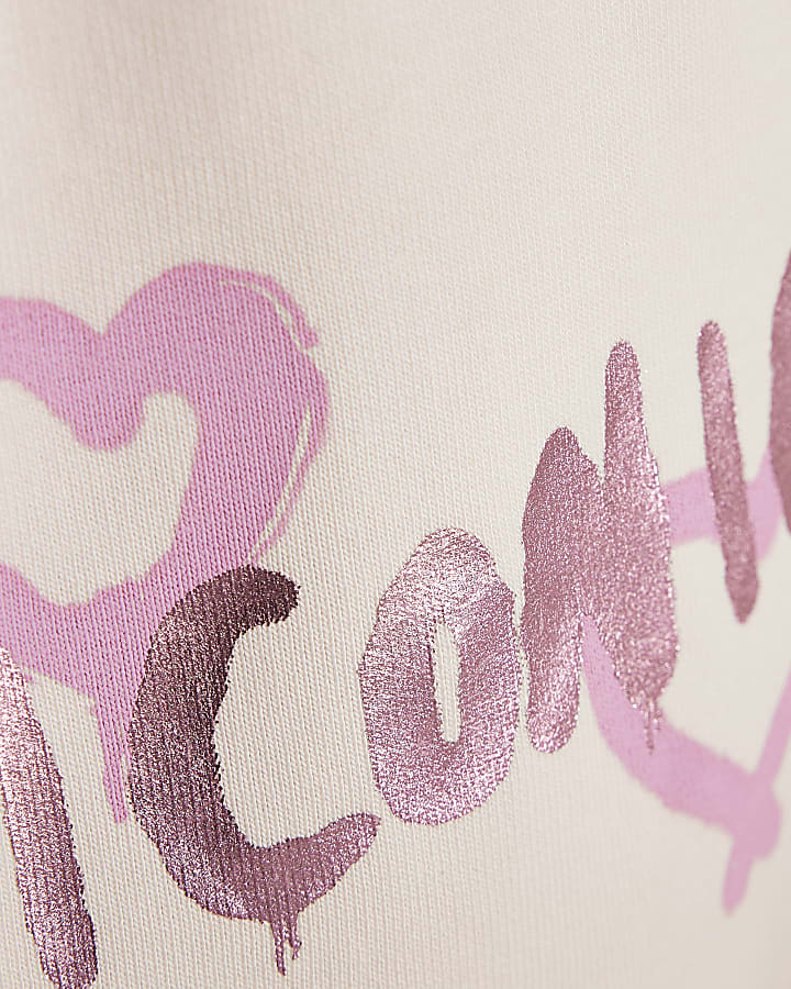 Girls Pink Graffiti Icon Shorts