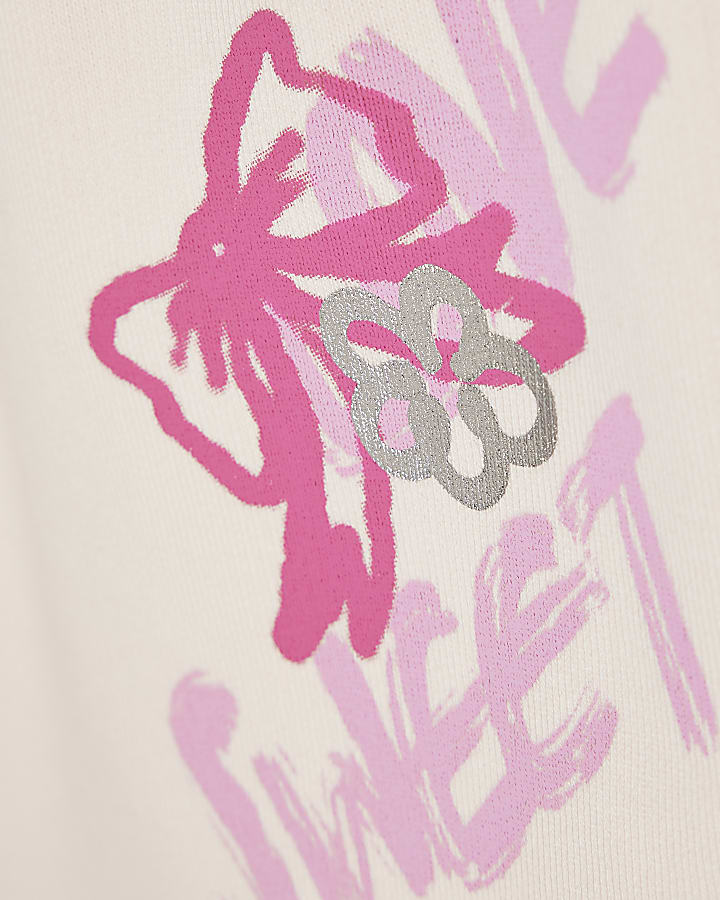 Girls Pink Graffiti Icon Shorts