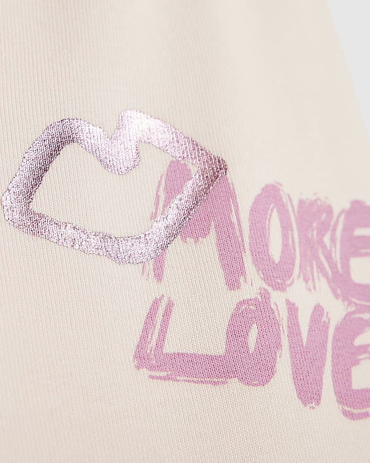 Girls Pink Graffiti Icon Joggers