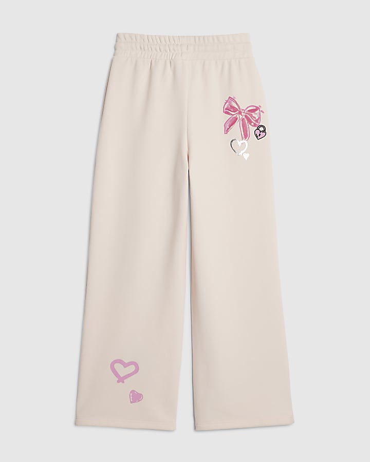 Girls Pink Graffiti Icon Joggers
