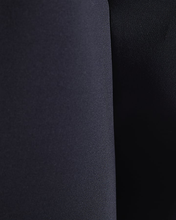 Girls Navy One Shoulder Dress