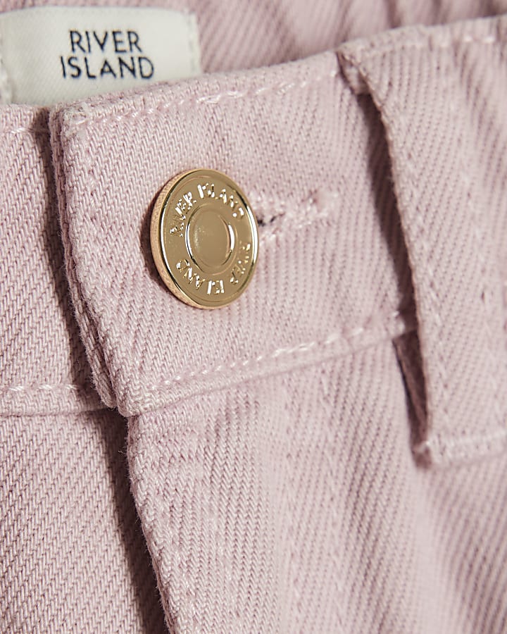 Girls Pink Straight Leg Charm Jeans