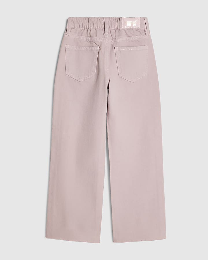 Girls Pink Straight Leg Charm Jeans