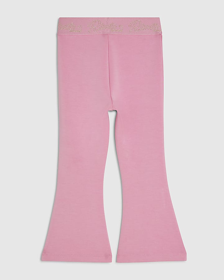 Mini Girls Pink Premium Flared Trousers