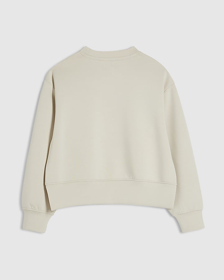 Girls Cream Premium Sweatshirt