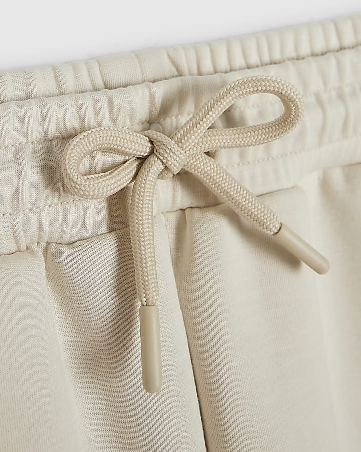 Girls Cream Premium Wide Leg Trousers