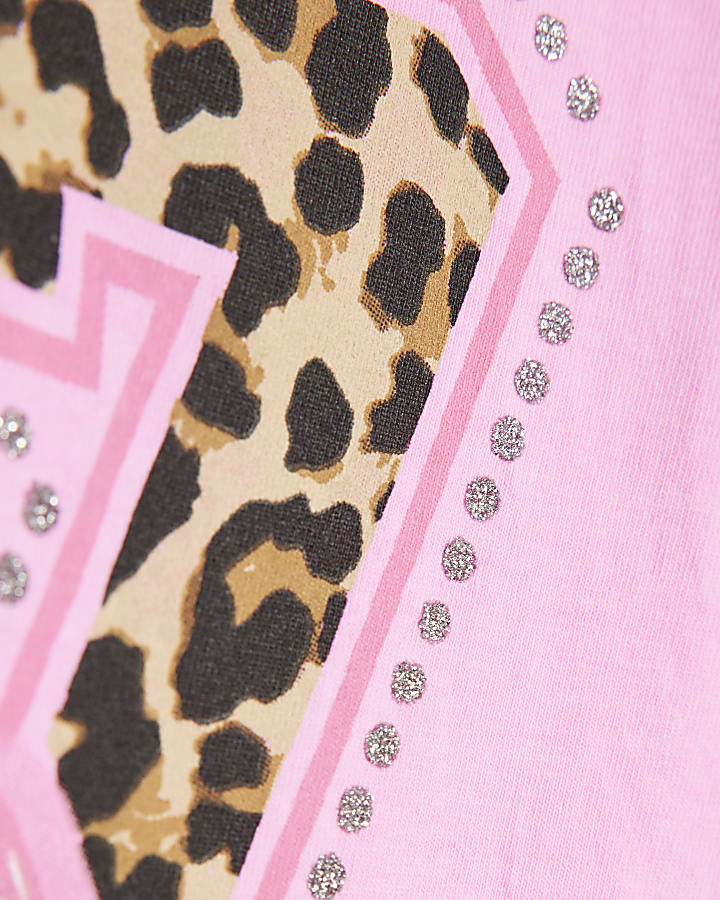 Girls Pink Oversized Six Seven T-Shirt