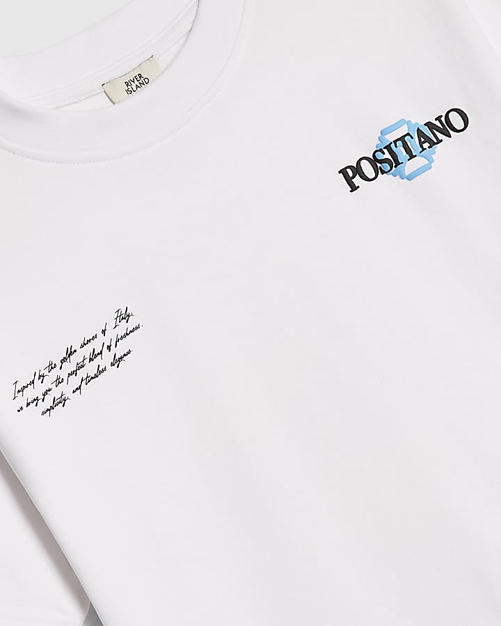 Boys White Positano Lemon T-Shirt