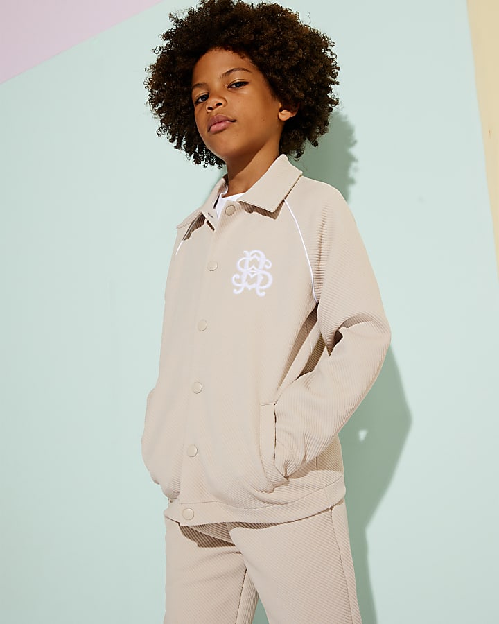 Boys Beige Jacket 3 Piece Set
