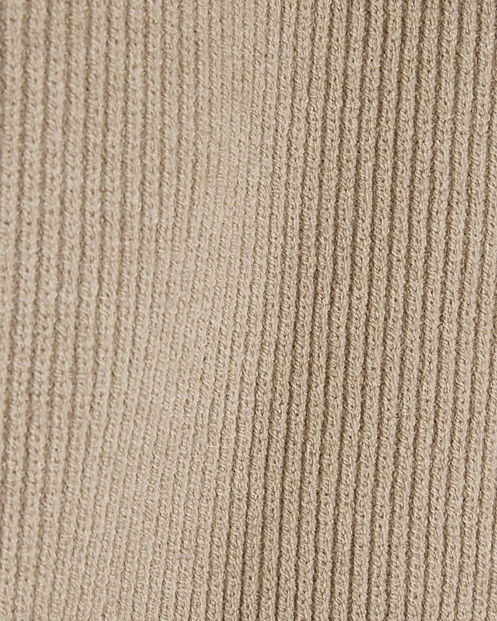 Boys Beige Rib Jumper