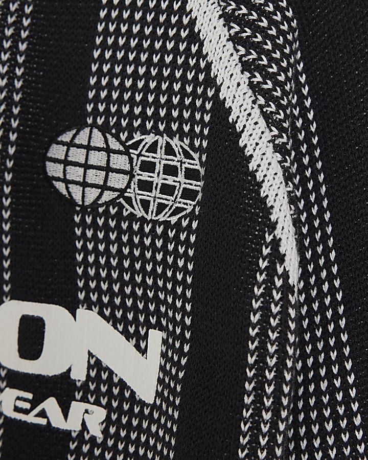Boys Black Motion Sportswear Knit Jumper