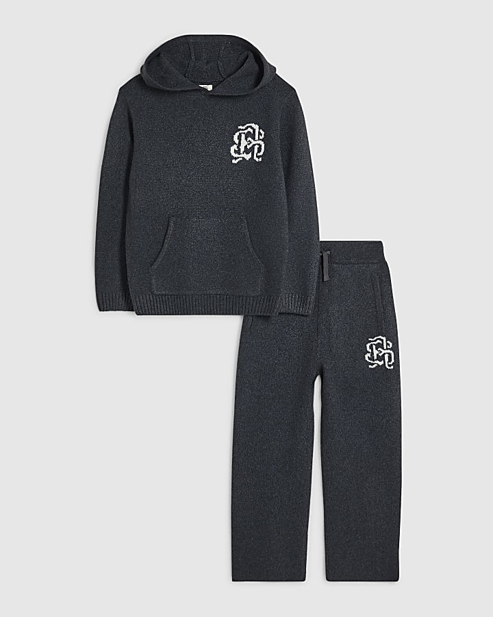 Boys Grey Cosy Essential Hoodie Set