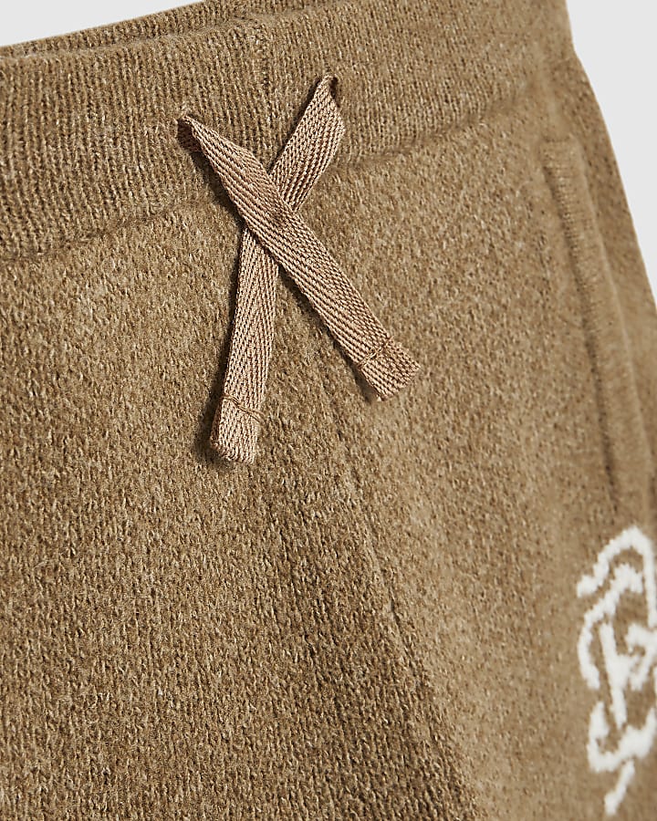 Mini Boys Brown Knit RI Shirt Set