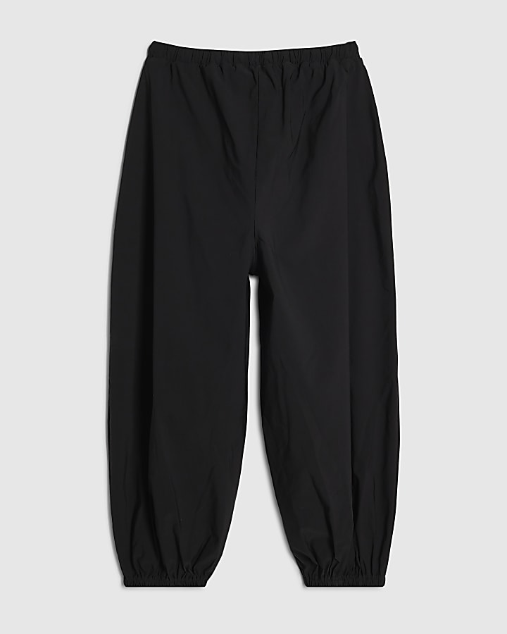 Girls Black Balloon Leg Trousers