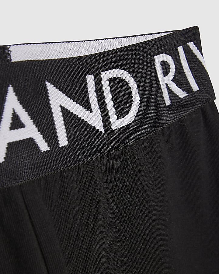 Girls Black Neon Scripty T-Shirt Set