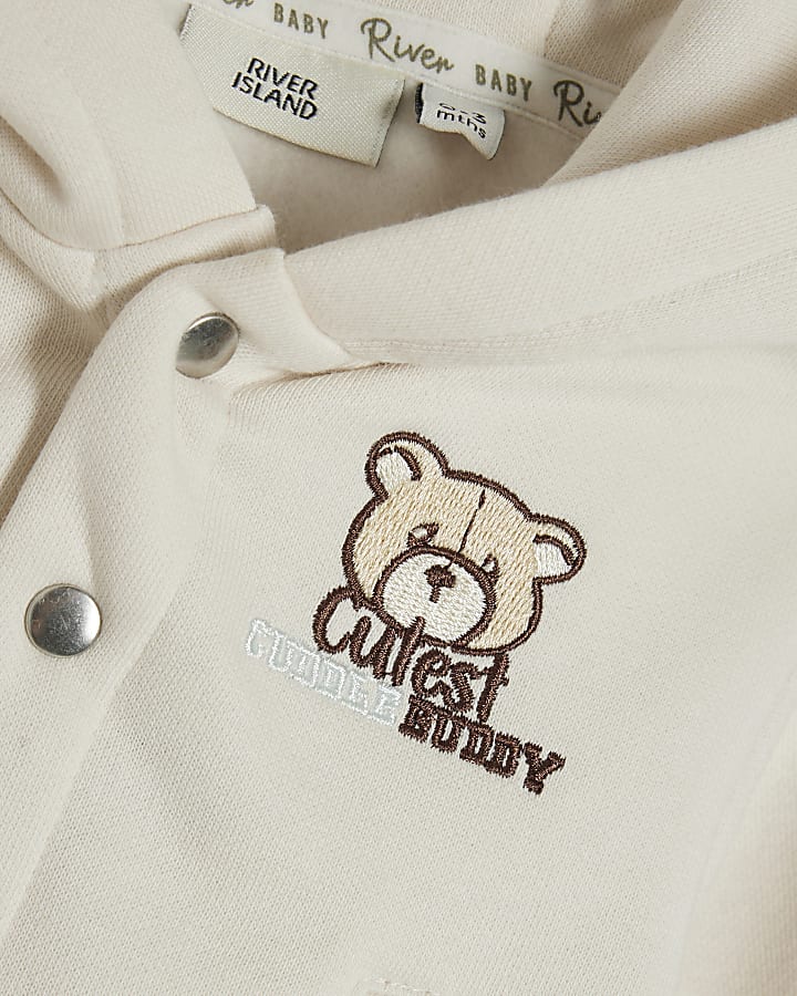 Baby Boys Cream Cuddle Buddy Hoodie Set